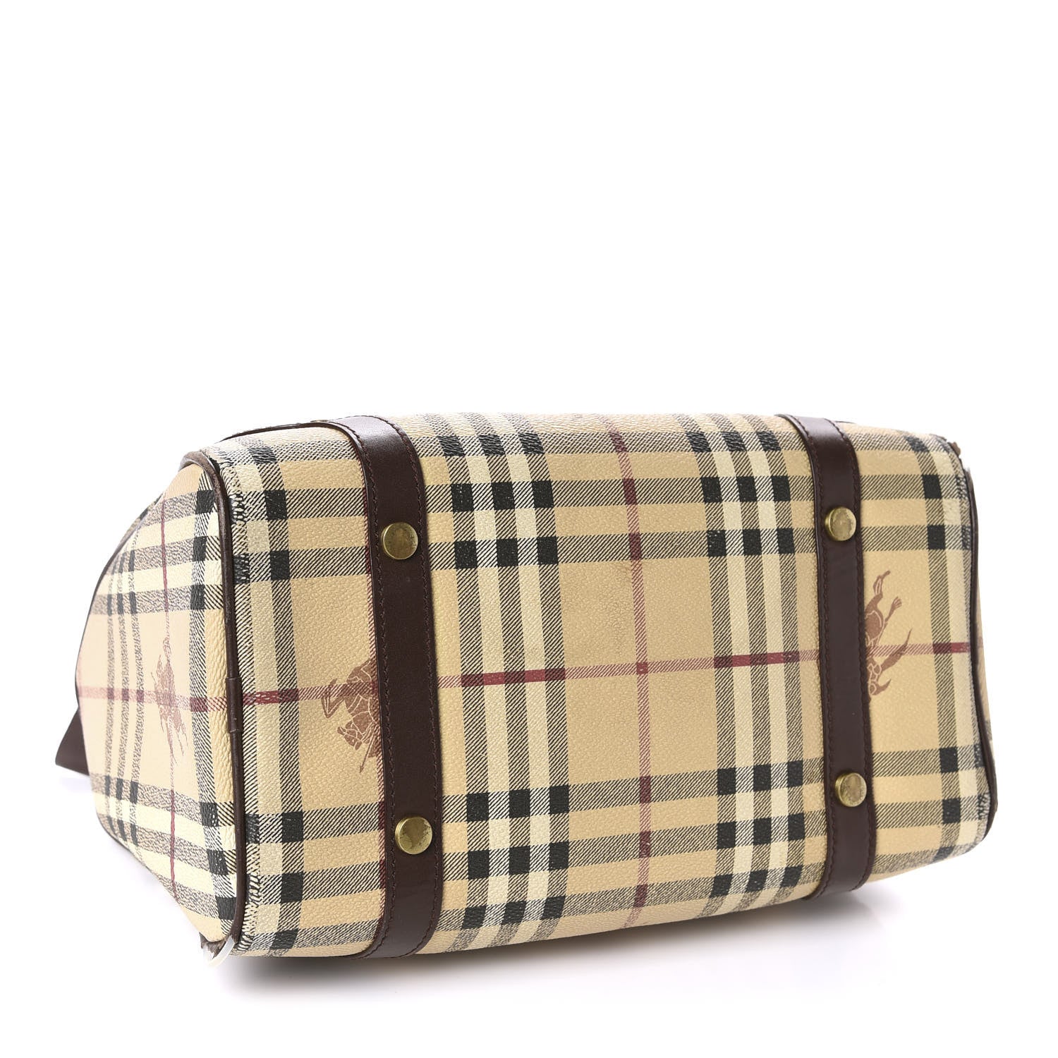 Burberry Haymarket Check Studded Bowler Brown 4 of 21
