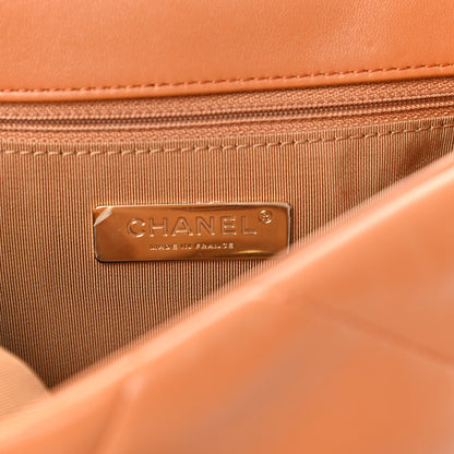 Chanel Lambskin Quilted Medium Chanel 19 Flap Light Brown 6 of 11