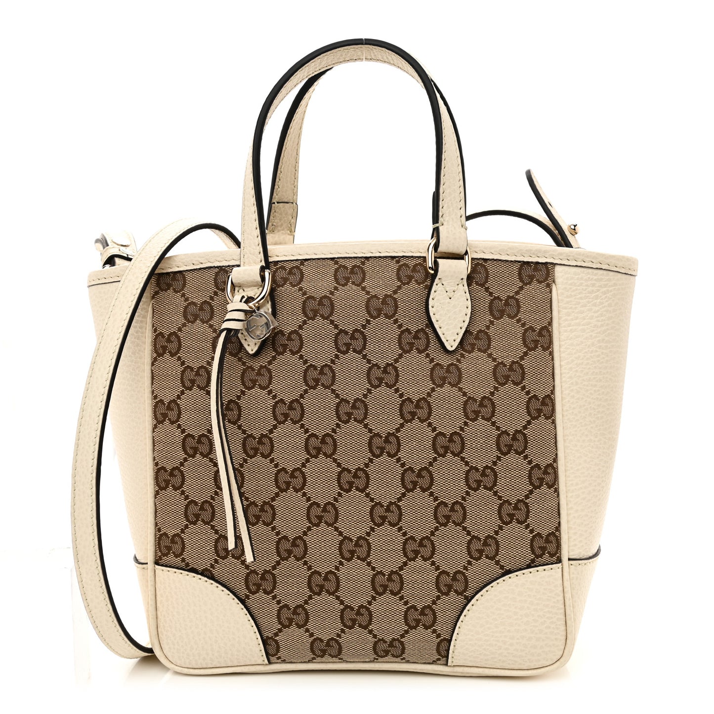 Monogram Small Bree Tote Beige White