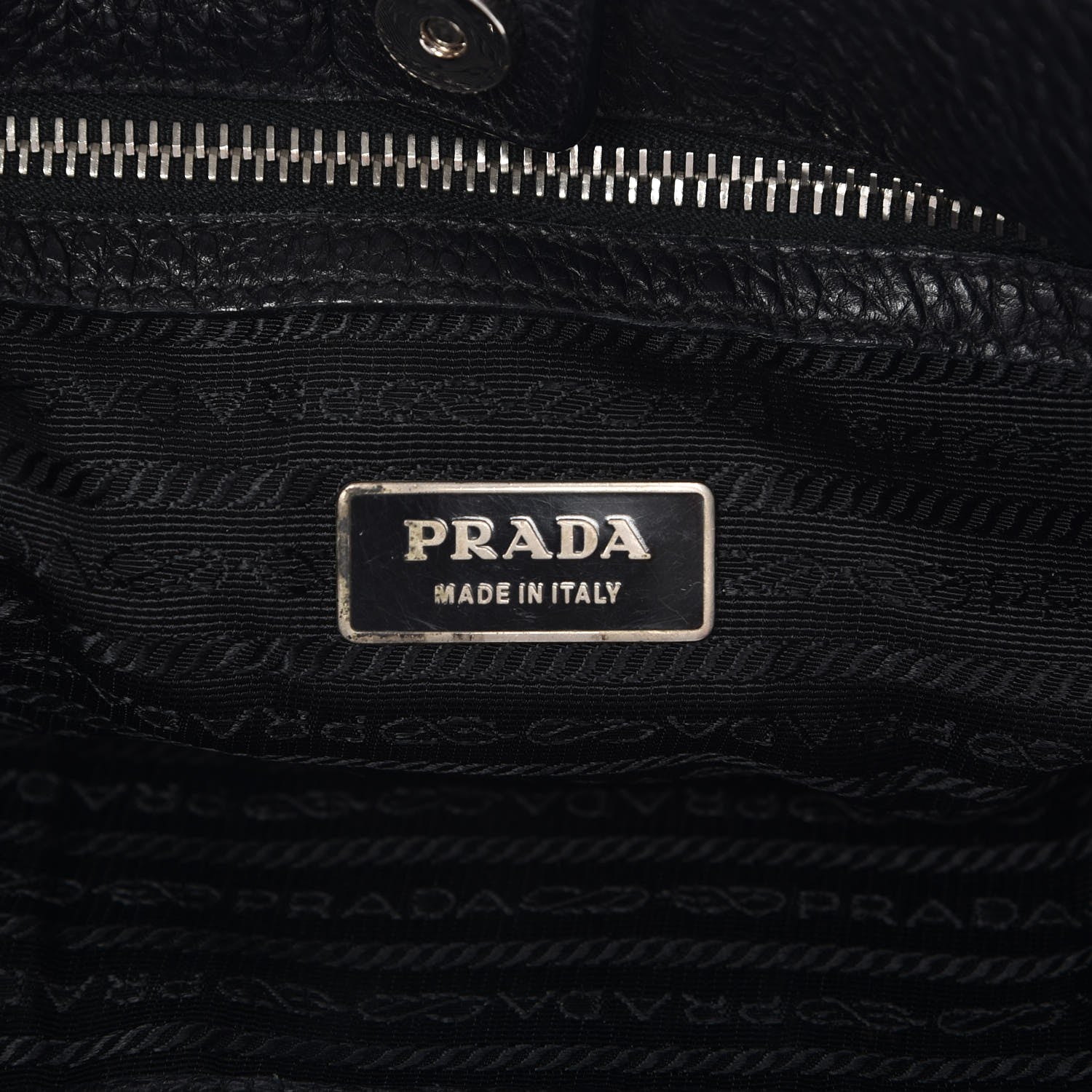 Prada Vitello Daino Braided Hobo Nero Black 6 of 9