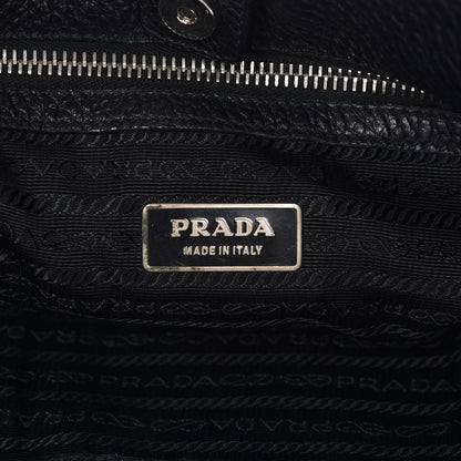Prada Vitello Daino Braided Hobo Nero Black 6 of 9