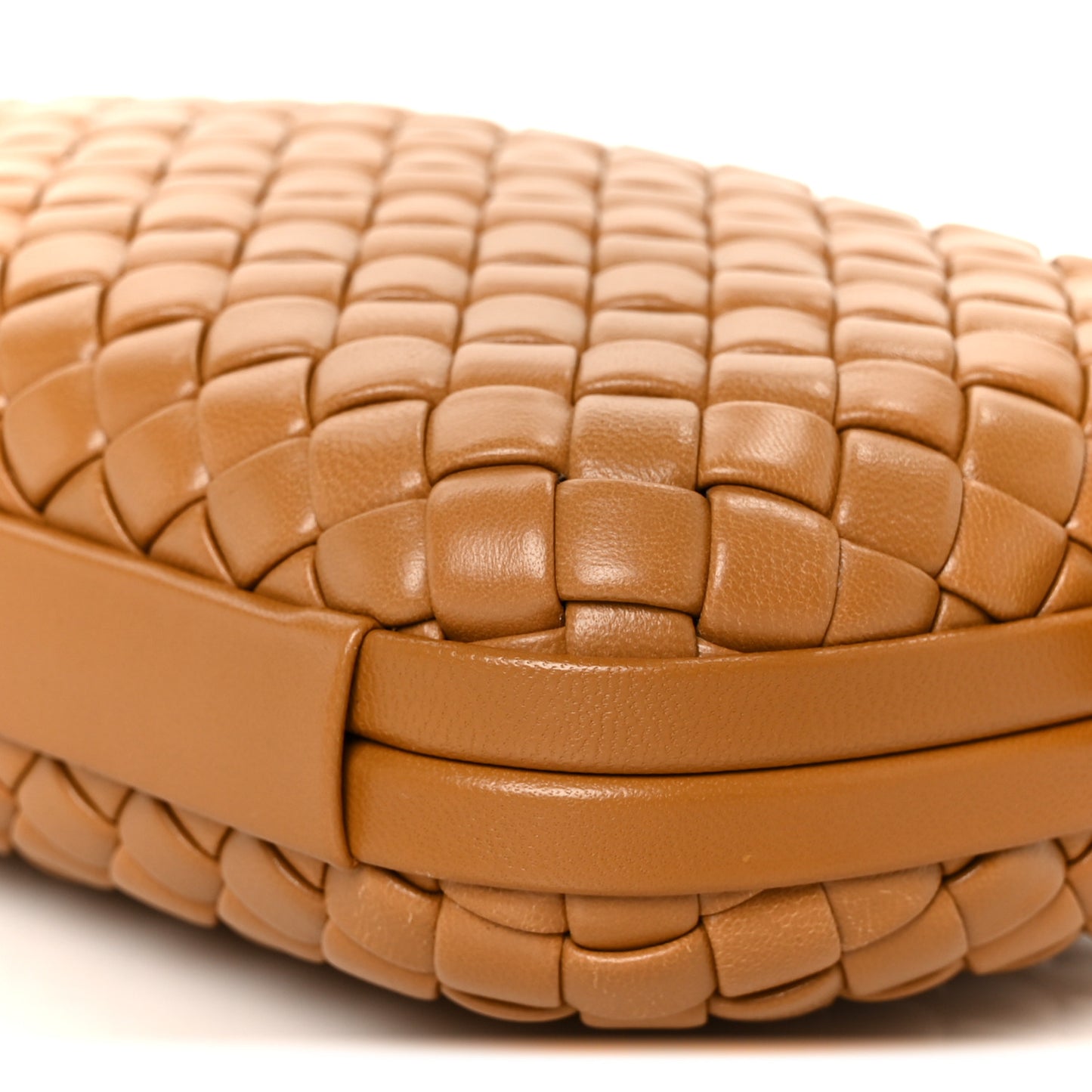 Calfskin Intrecciato Knot On Strap Camel