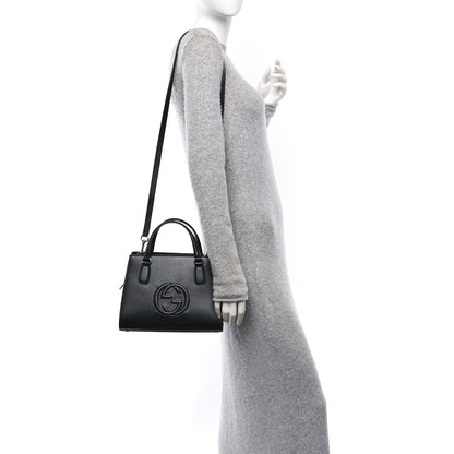 Gucci Dollar Calfskin Medium Soho Top Handle Satchel Black 2 of 10