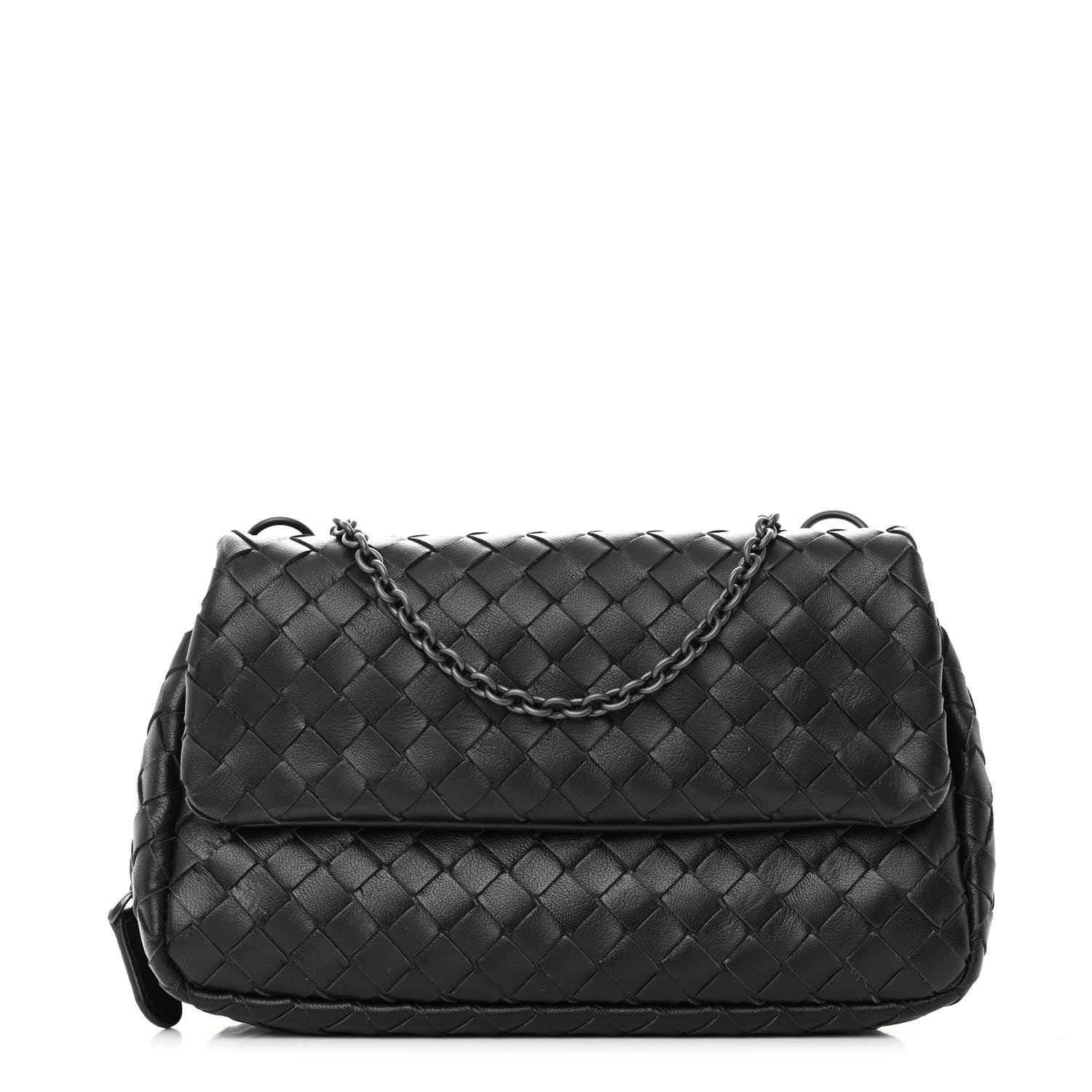 Bottega Veneta Nappa Intrecciato Mini Chain Messenger Black 1 of 11