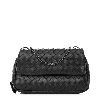 Bottega Veneta Nappa Intrecciato Mini Chain Messenger Black 1 of 11