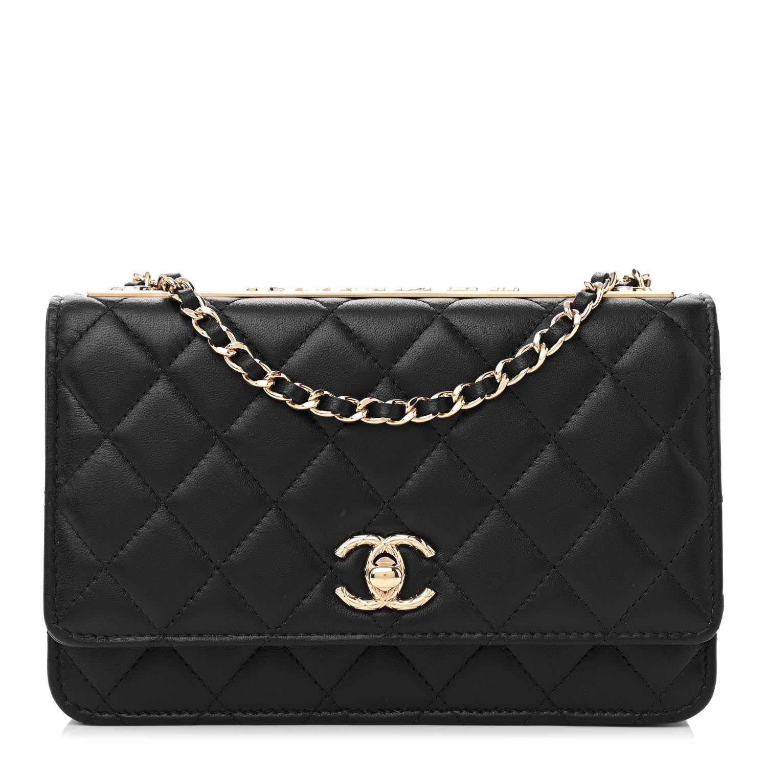 Chanel Lambskin Quilted Trendy CC Wallet On Chain WOC Black 1 of 13