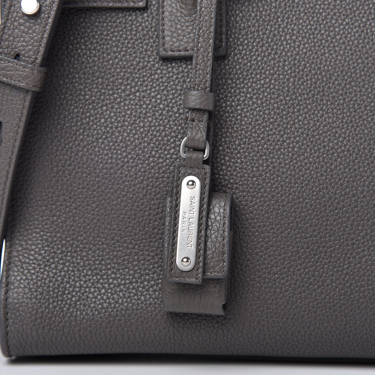 Grained Calfskin Baby Sac De Jour Supple Fog
