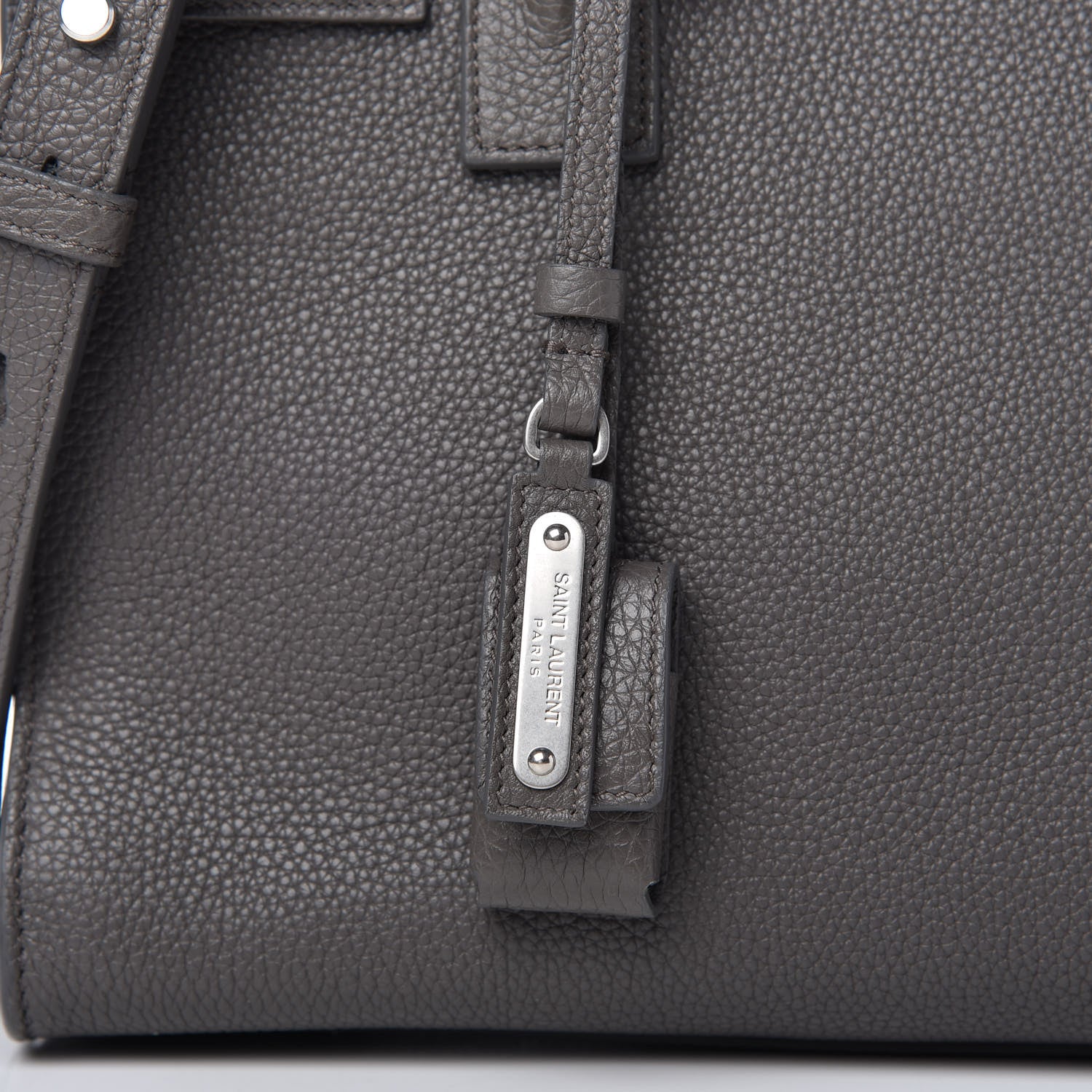 Saint Laurent Grained Calfskin Baby Sac De Jour Supple Fog 11 of 11