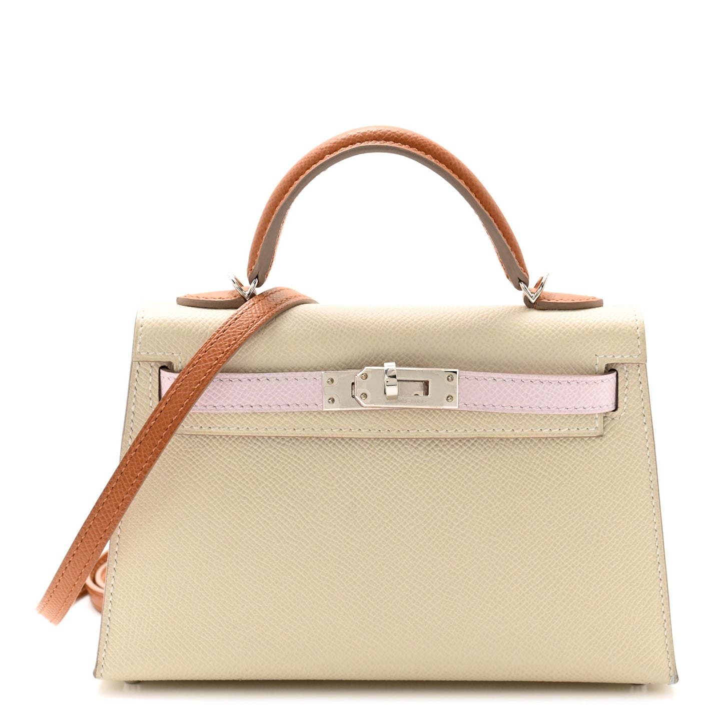 Epsom Mini Kelly Sellier 20 Craie Mauve Pale Gold