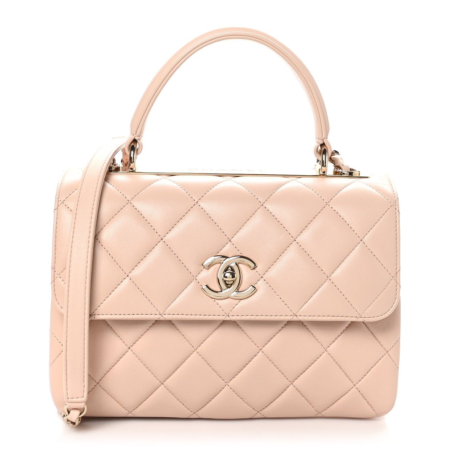 Chanel Lambskin Quilted Small Trendy CC Flap Dual Handle Bag Light Pink 1 of 11