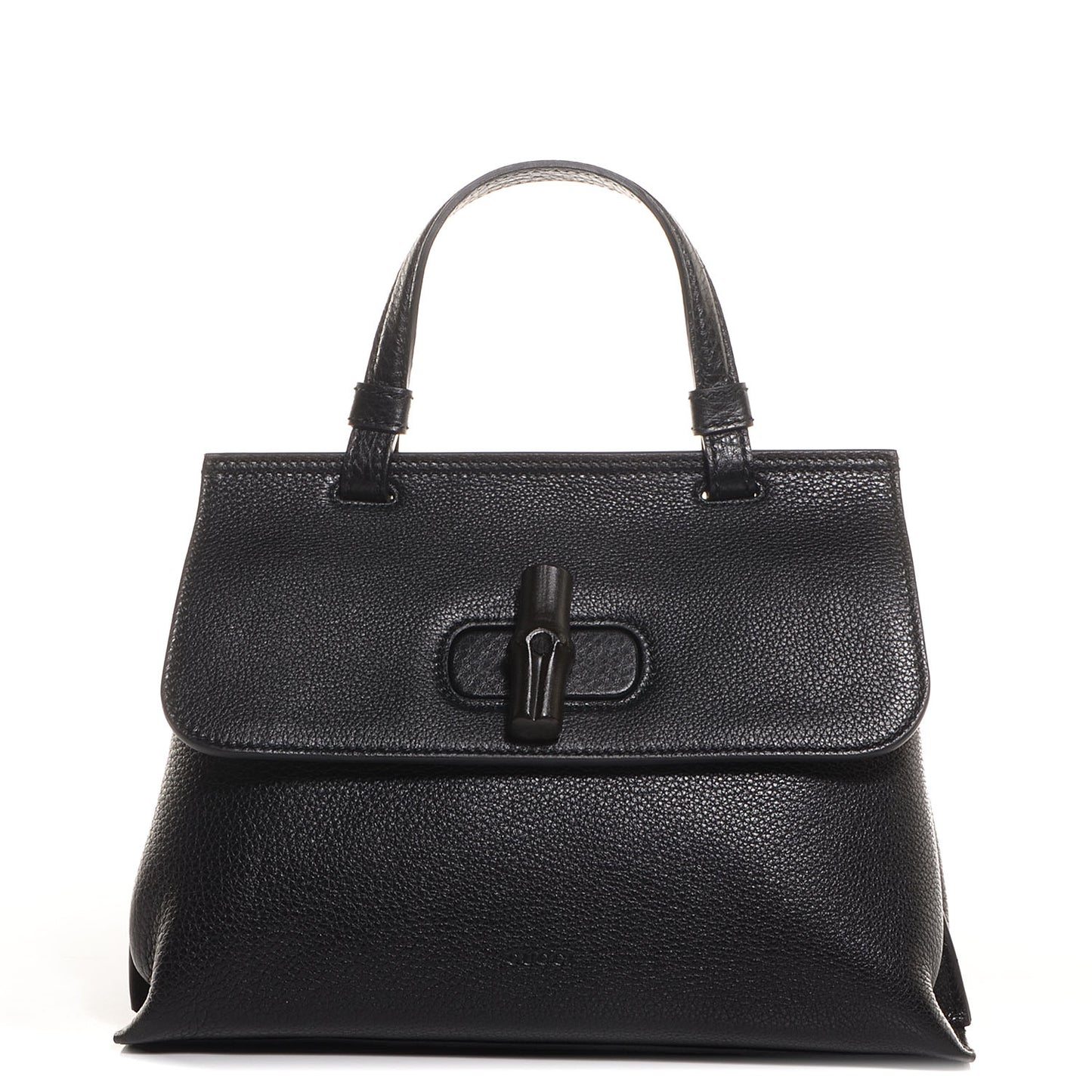 Cellarius Calfskin Small Bamboo Daily Top Handle Bag Black