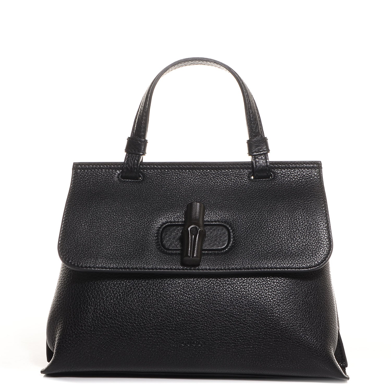 Gucci Cellarius Calfskin Small Bamboo Daily Top Handle Bag Black 1 of 7