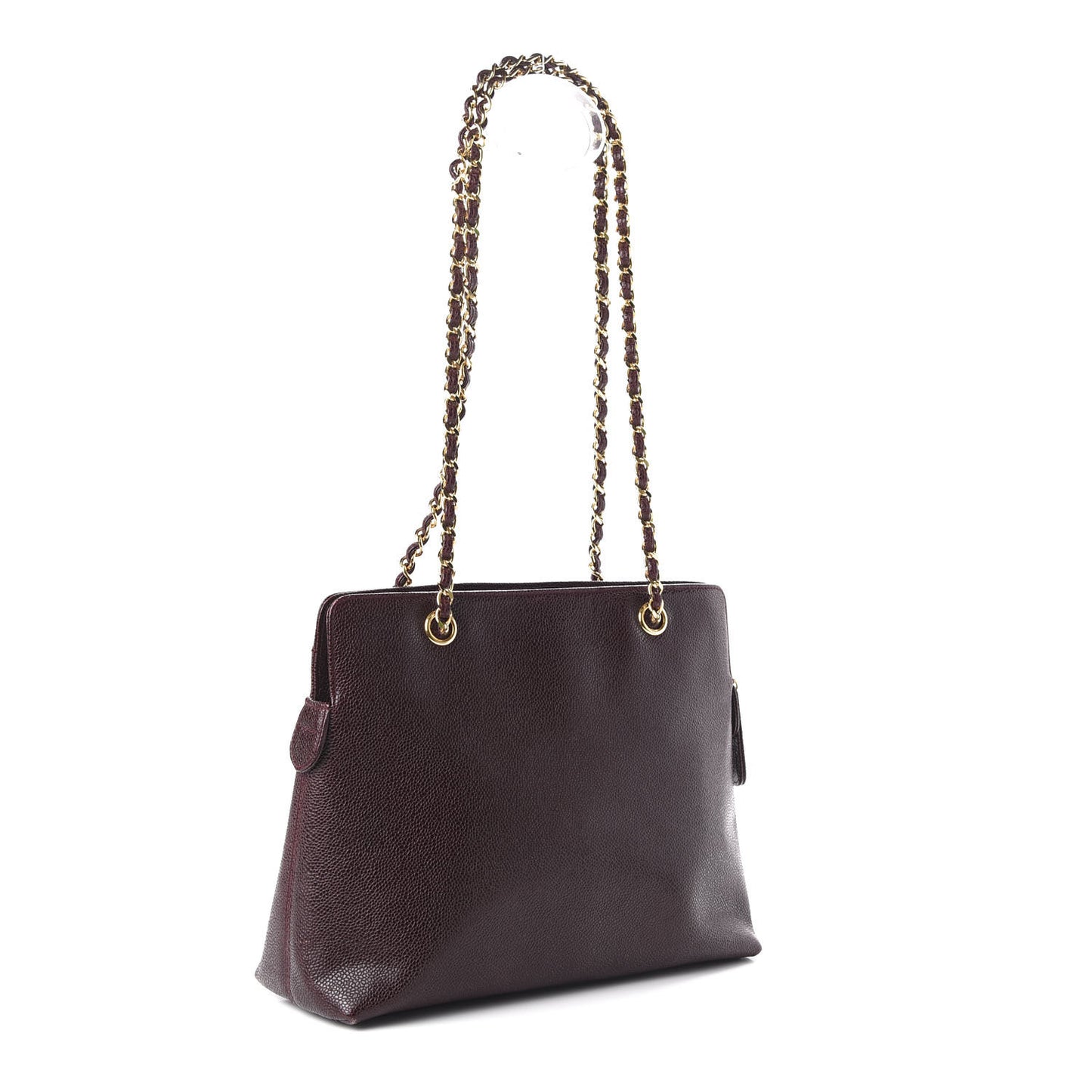 Caviar Shoulder Bag Burgundy