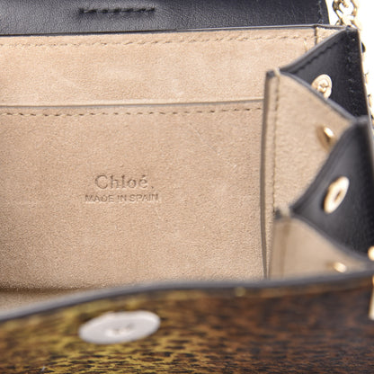 Chloe Calfskin Pony Hair Leopard Print Mini Faye Bracelet Bag Brown 6 of 8