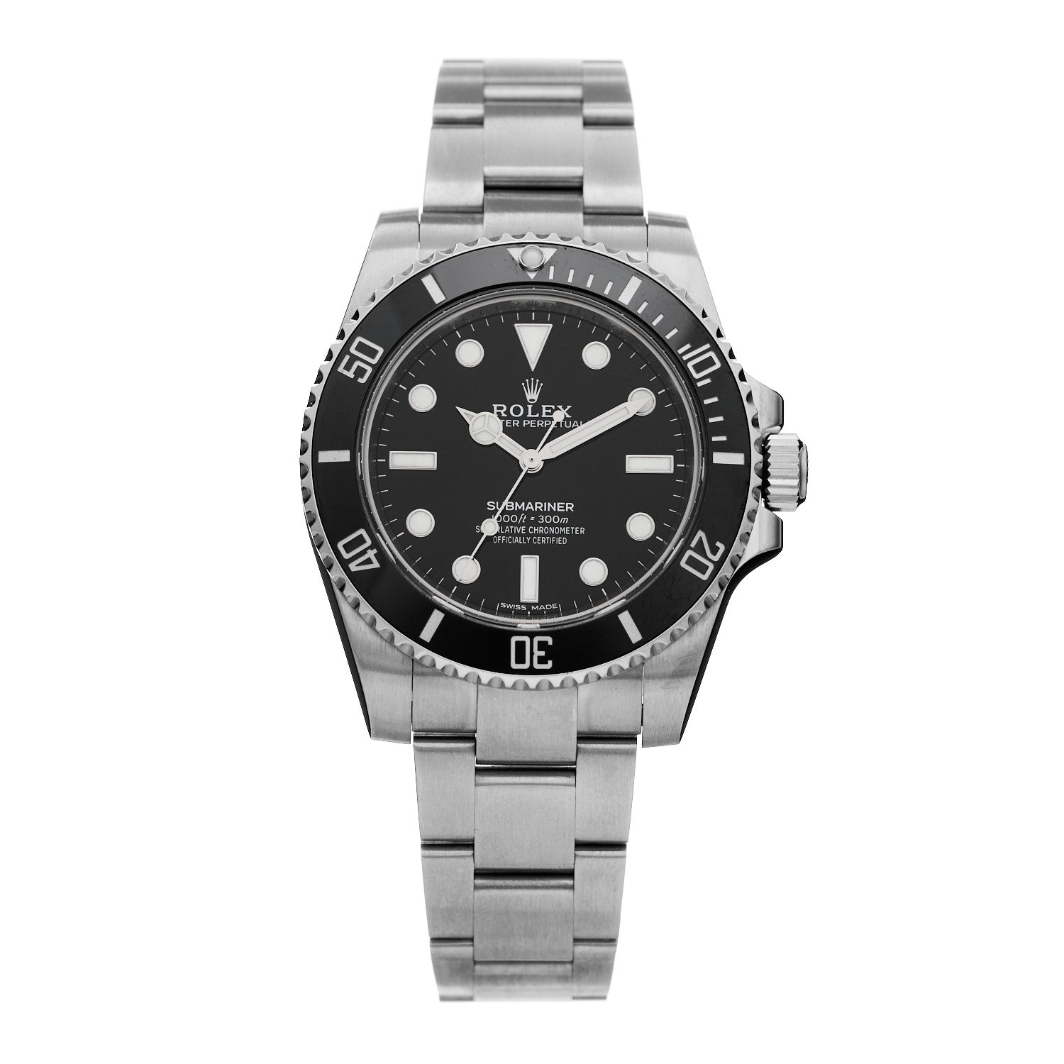 Rolex Stainless Steel 40mm Oyster Perpetual Submariner Watch Black 114060 1 of 5