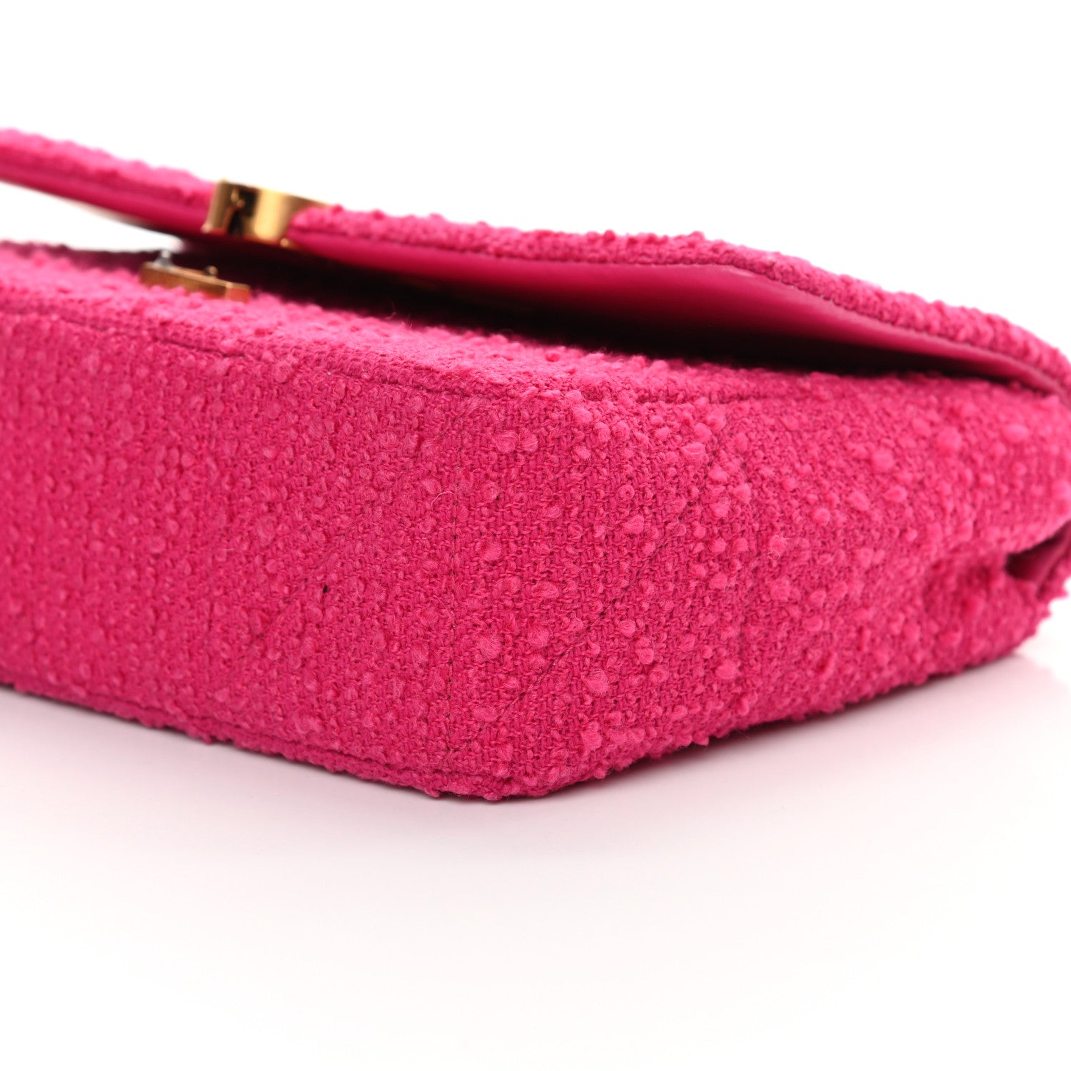 Saint Laurent Boucle Tweed Monogram Medium Jamie Fuchsia 9 of 15
