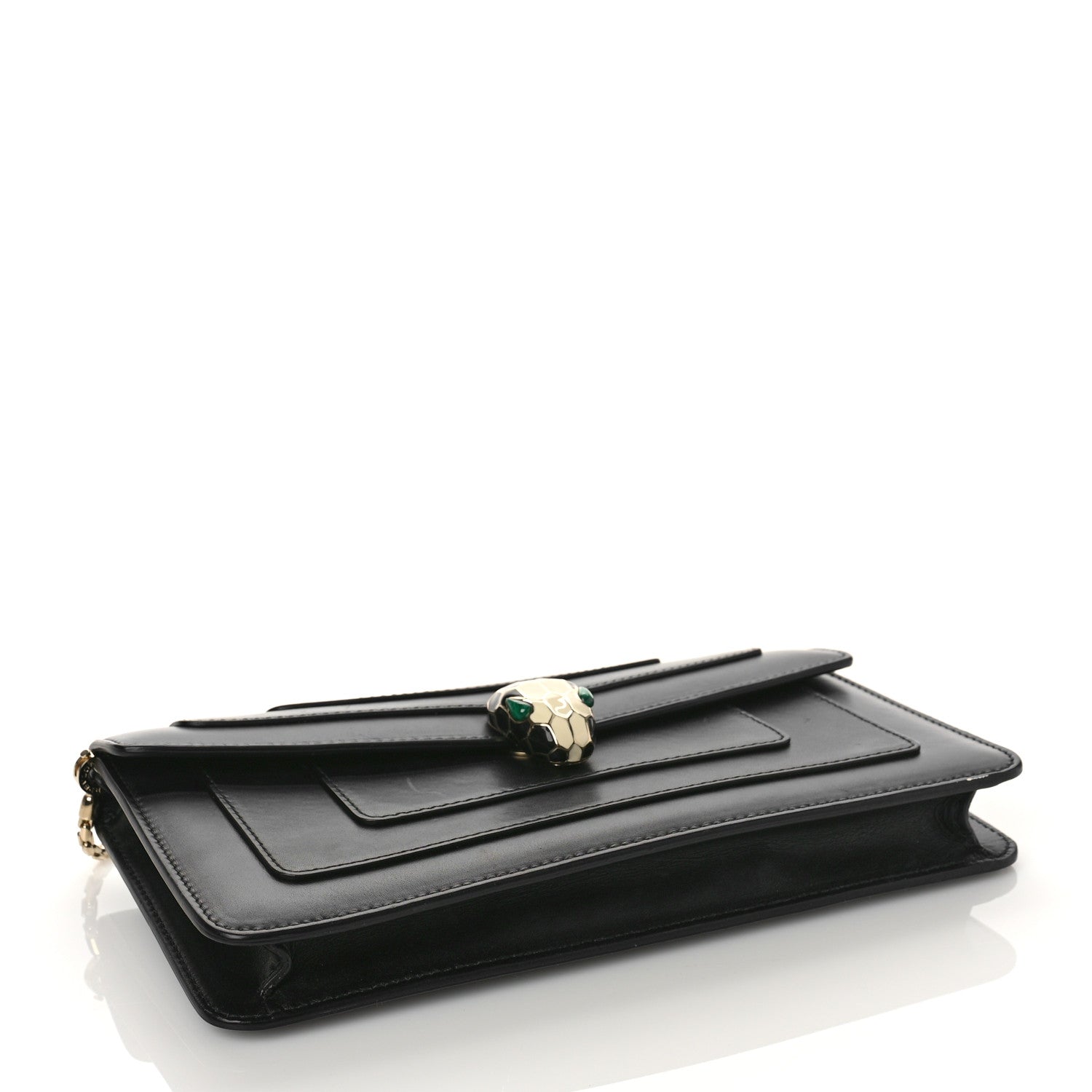Bulgari Calfskin Serpenti Forever Shoulder Bag Black 5 of 9