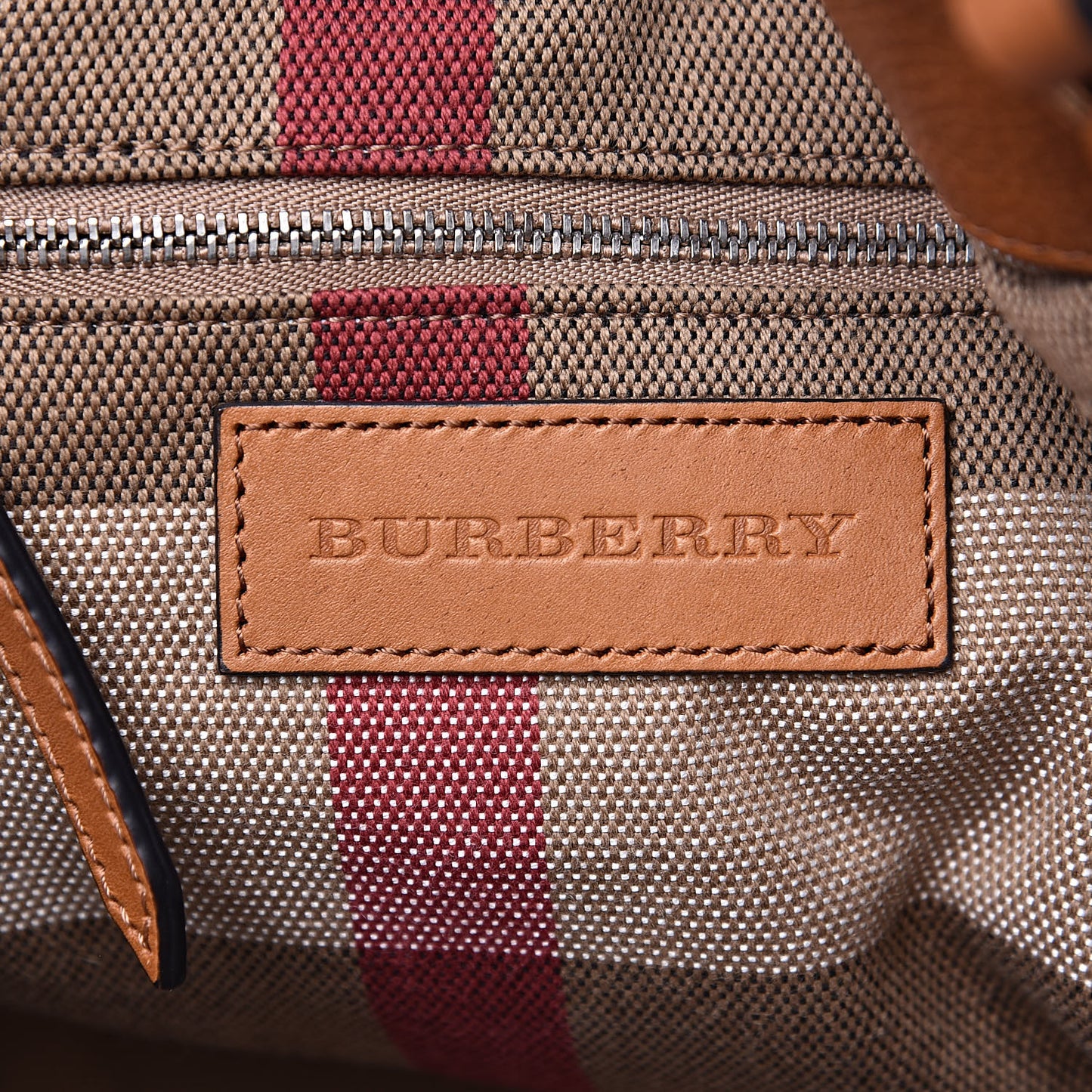 Grainy Calfskin House Check Small Maidstone Saddle Brown