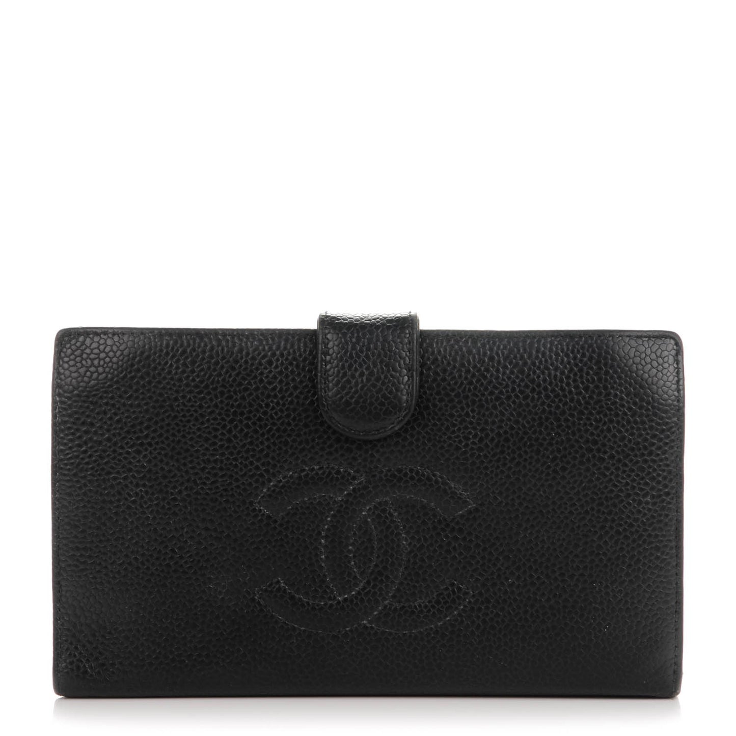 Caviar Timeless CC French Wallet Black