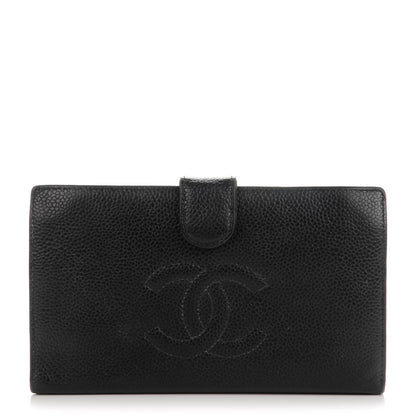 Chanel Caviar Timeless CC French Wallet Black 1 of 10