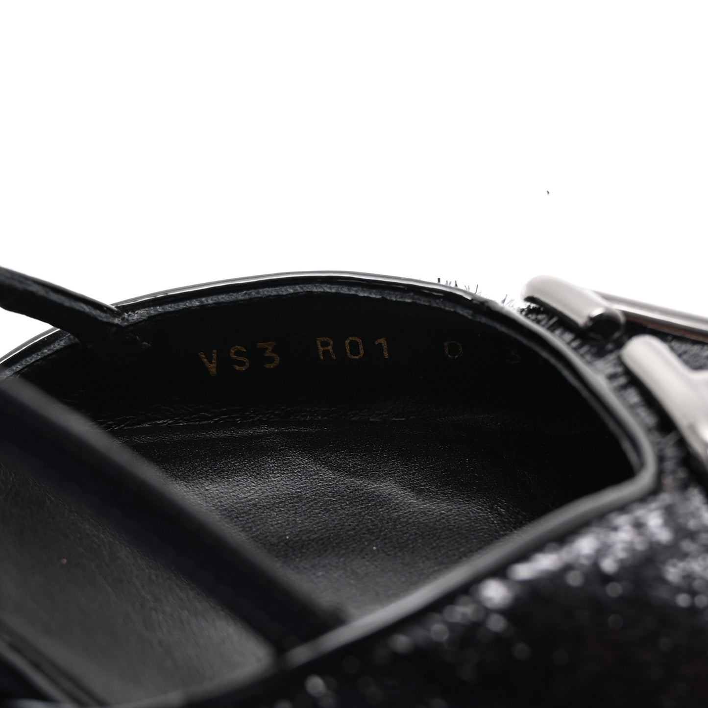 Sequin Fringed Vlogo Slingback Pumps 37 Black