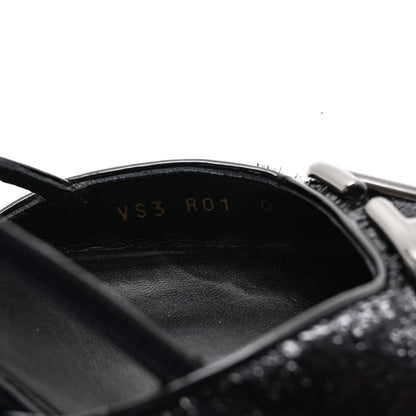 Valentino Garavani Sequin Fringed Vlogo Slingback Pumps 37 Black 9 of 10