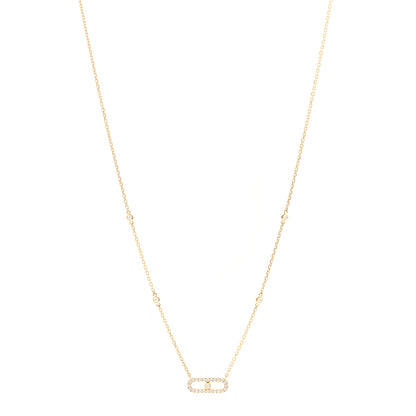 Messika 18K Yellow Gold Diamond Move Uno Pave Necklace 1 of 5