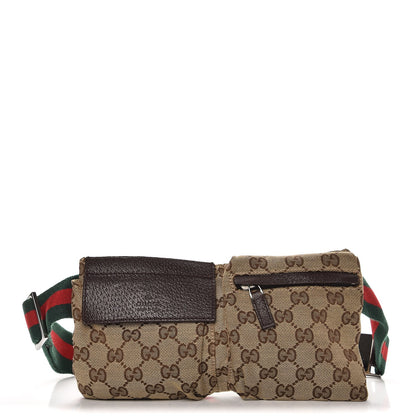 Gucci Monogram Web Belt Bag Dark Brown 1 of 8