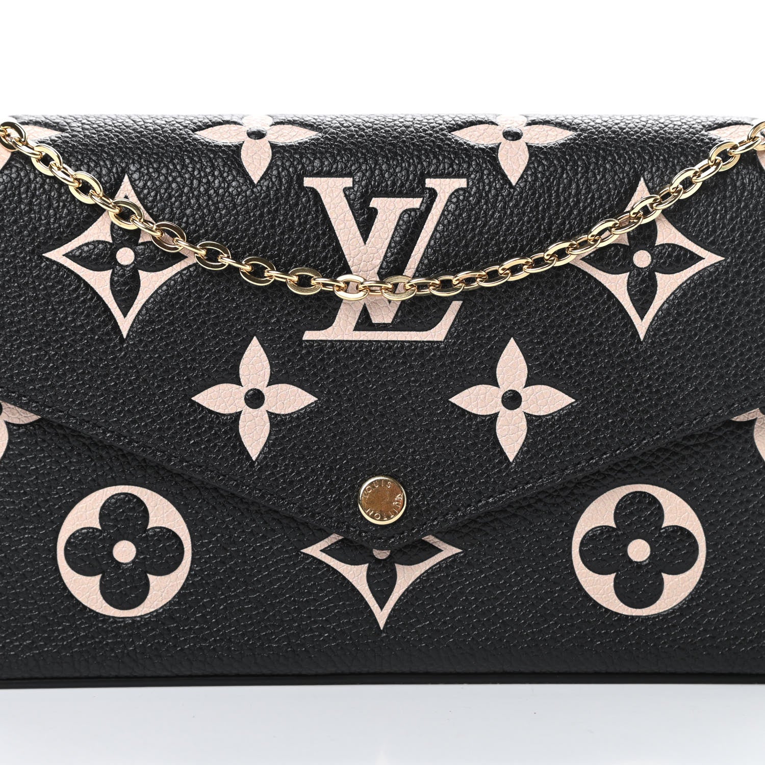 Louis Vuitton Empreinte Monogram Giant Felicie Pochette Black Beige 8 of 11