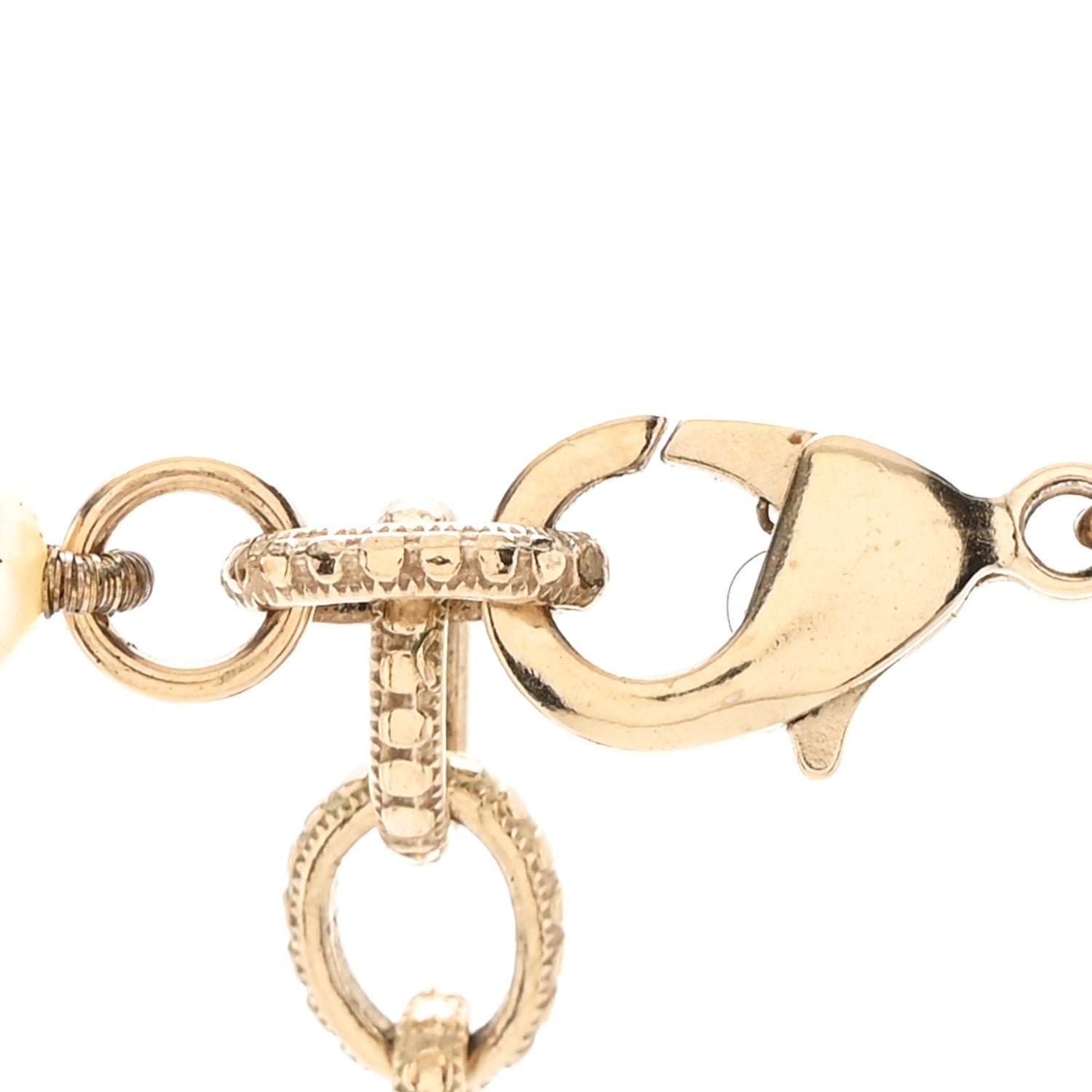 Chanel Baguette Crystal Pearl CC Long Necklace Black Gold 5 of 8