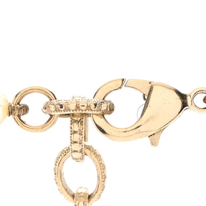 Chanel Baguette Crystal Pearl CC Long Necklace Black Gold 5 of 8