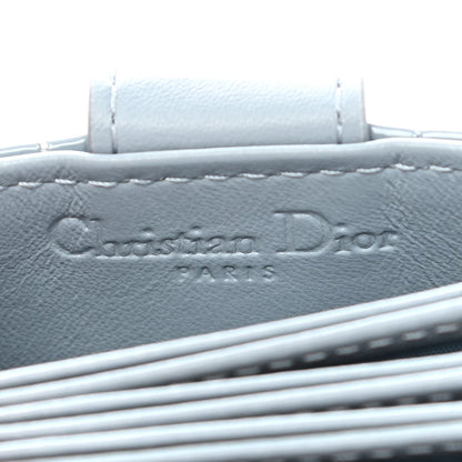 Christian Dior Patent Cannage Lady Dior 5 Gusset Card Holder Cloud Blue 6 of 7