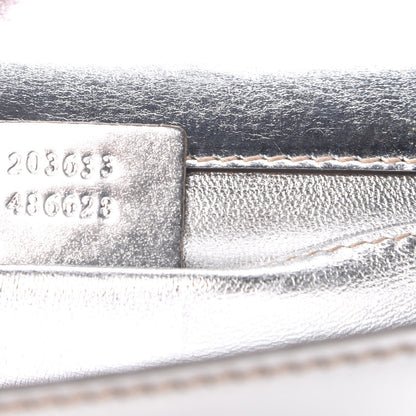 Gucci Metallic Calfskin Mirror Clutch Silver 7 of 7