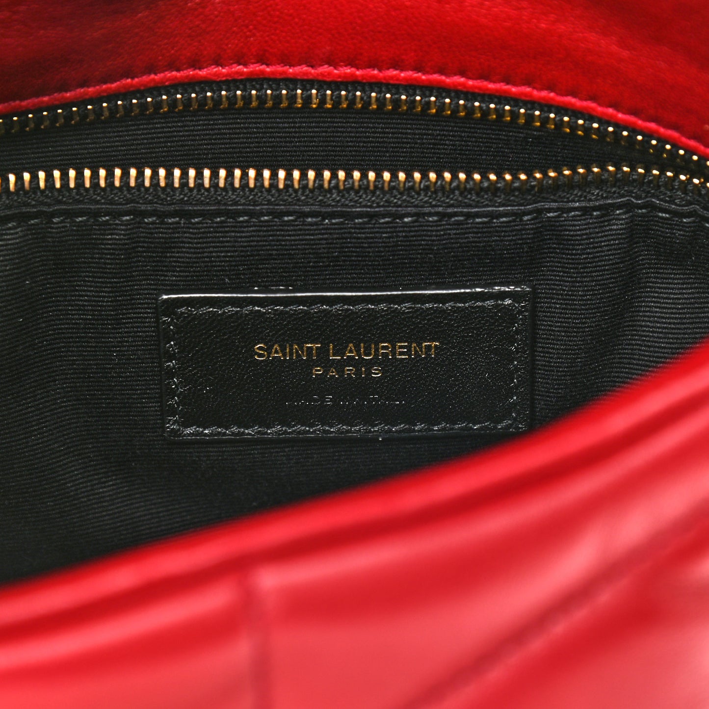 Lambskin Quilted Toy Loulou Puffer Monogram Chain Satchel Red
