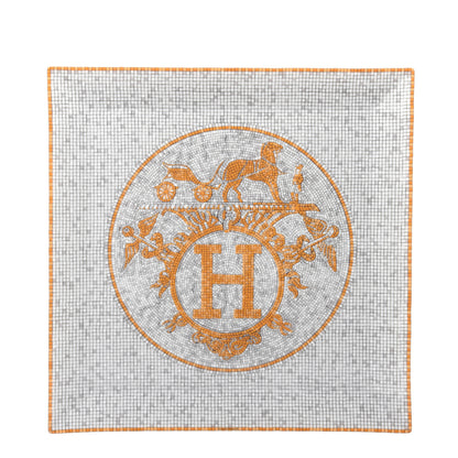 Hermes Porcelain Mosaique au 24 Square Plate 1 of 6
