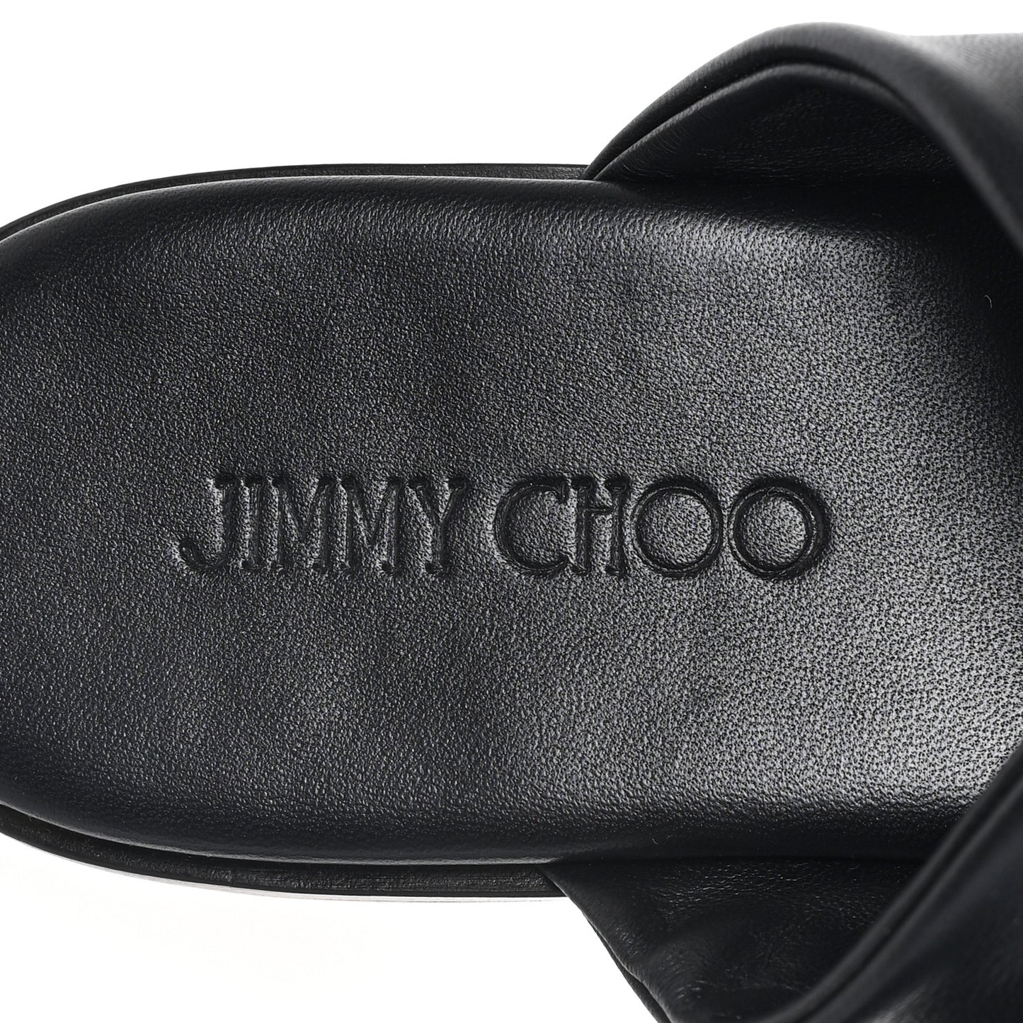Crystal Nappa Neda Slide Sandals 39 Black