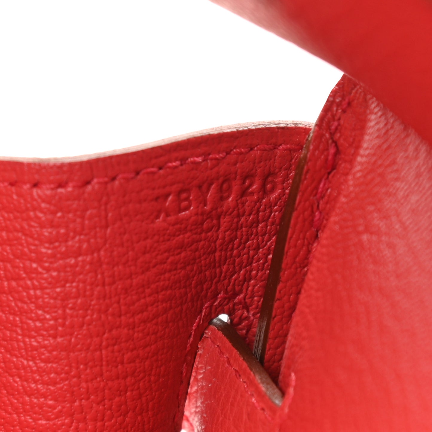 Taurillon Clemence Birkin 30 Rouge Pivoine