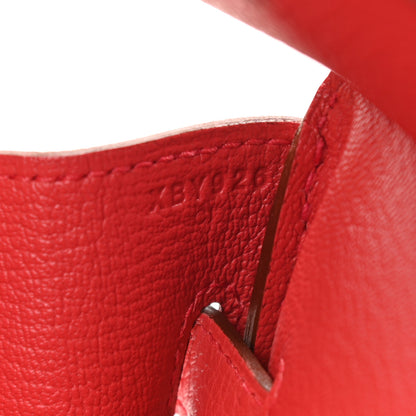Hermes Taurillon Clemence Birkin 30 Rouge Pivoine 6 of 10