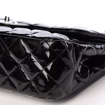 Chanel Patent Quilted Jumbo Double Flap Black 8 of 10