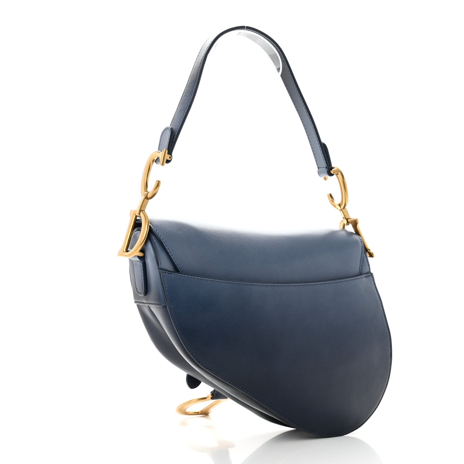 Christian Dior Calfskin Gradient Saddle Bag Indigo Blue 2 of 10