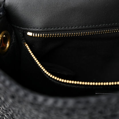 Saint Laurent Raffia Monogram Tassel Kate 99 Black 10 of 10