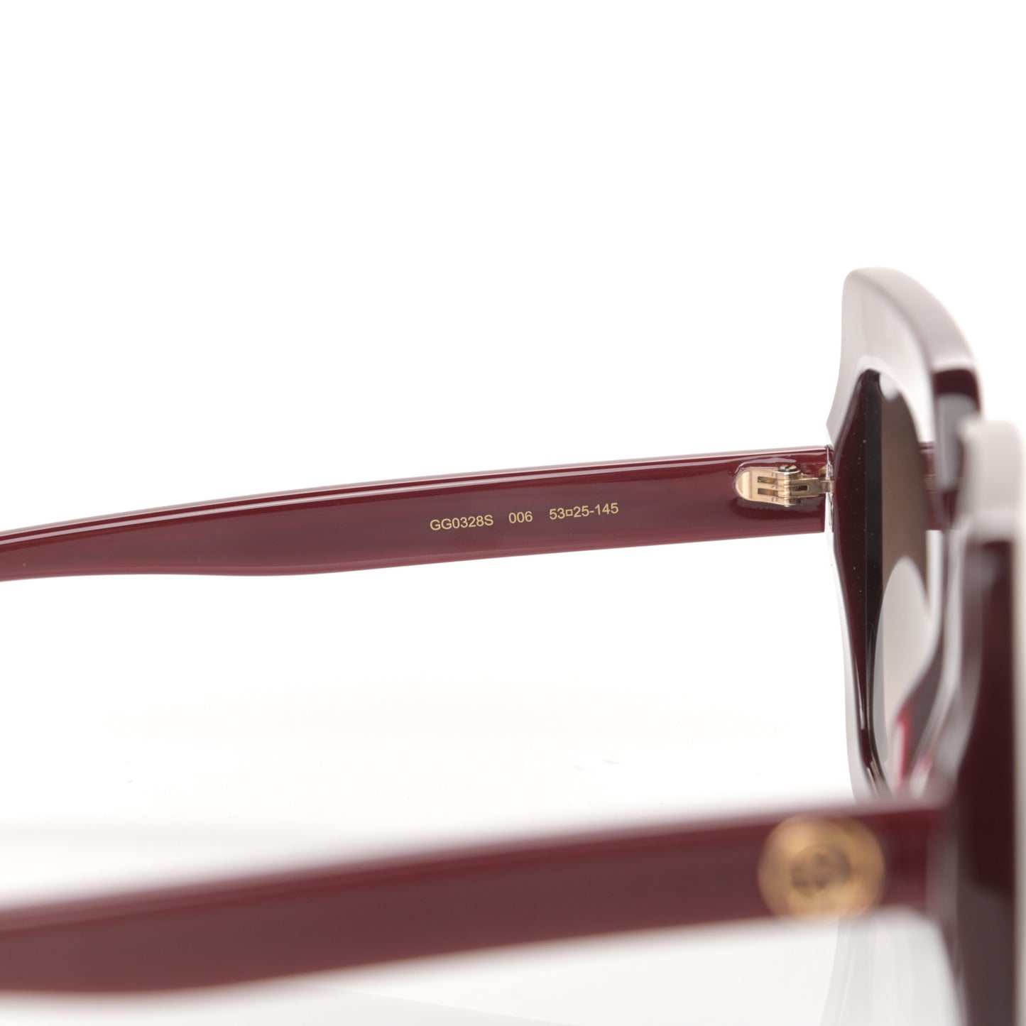 Acetate Square Frame Sunglasses GG0328S Red