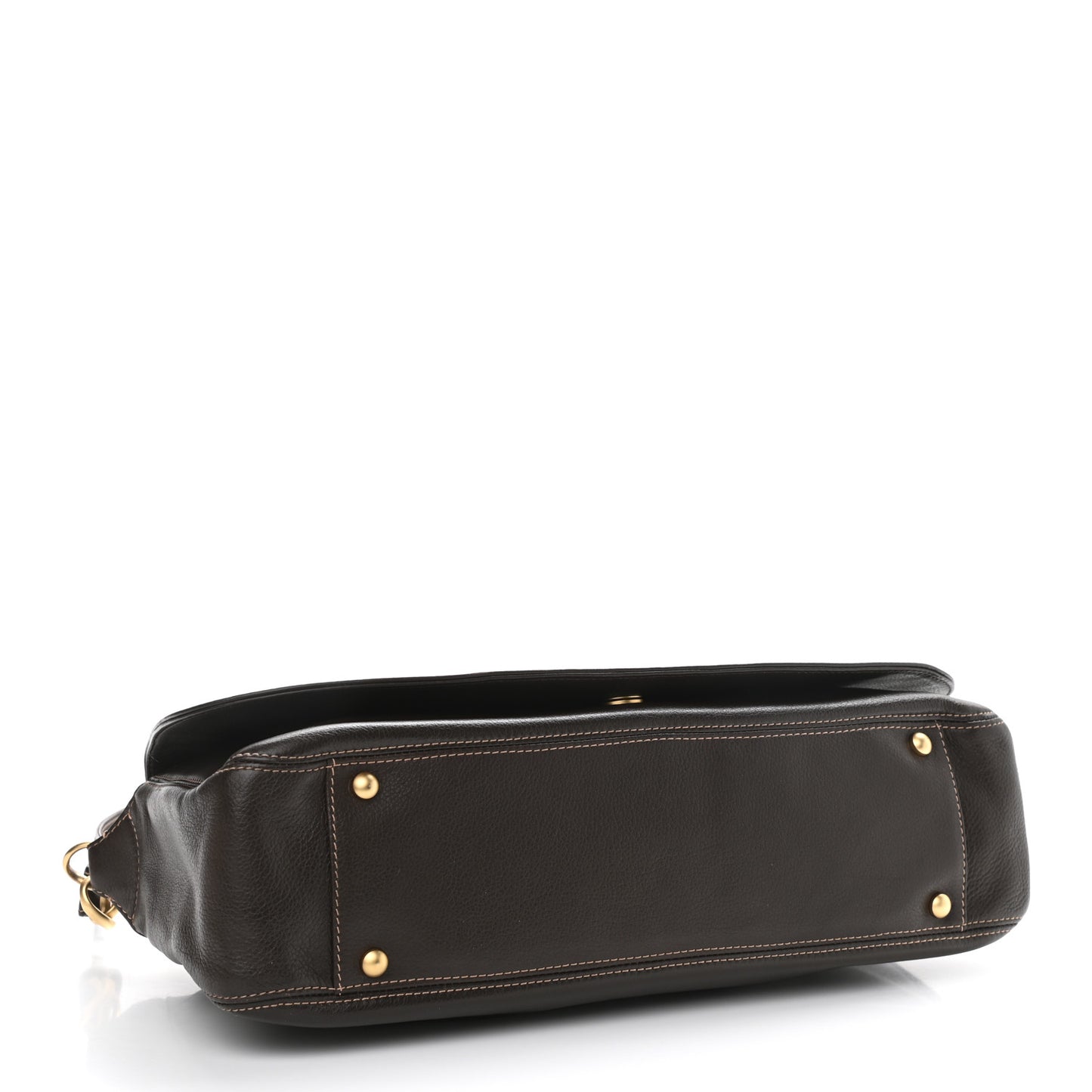 Calfskin Large Satchel Brown