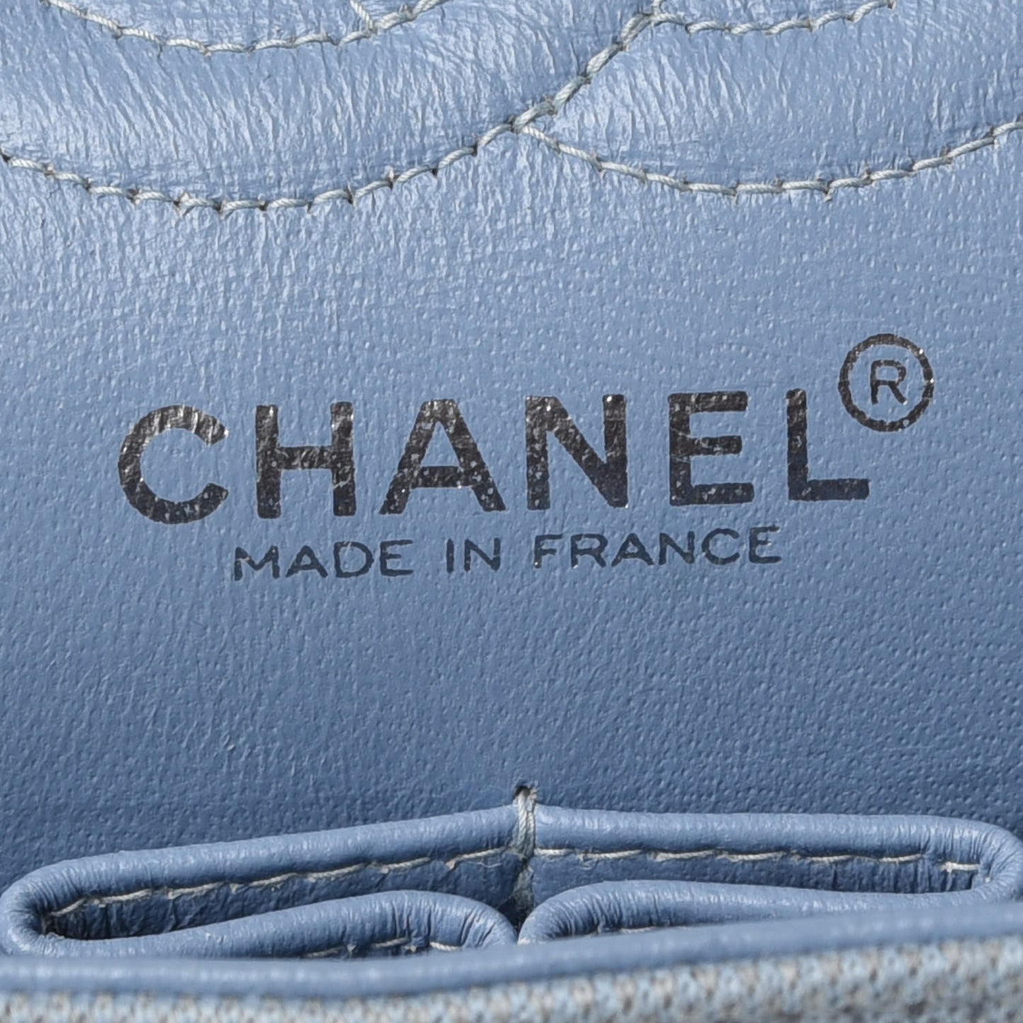 Jersey Quilted Small Double Flap Blue