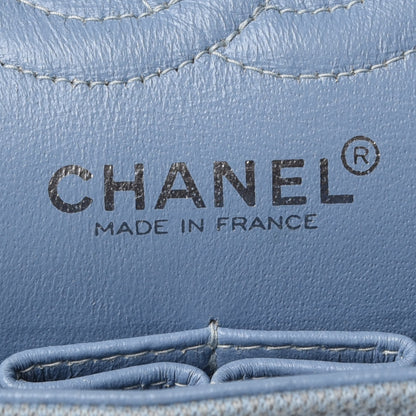 Chanel Jersey Quilted Small Double Flap Blue 8 of 12