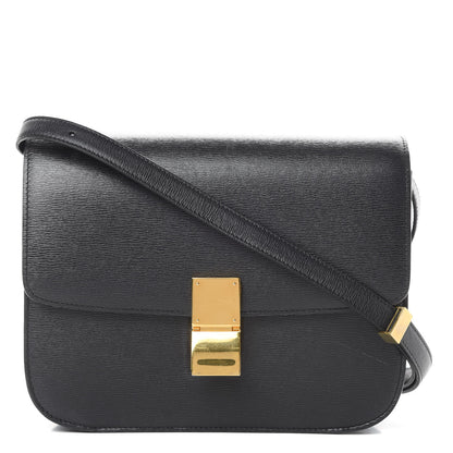 Celine Liege Calfskin Medium Classic Box Bag Black 1 of 12