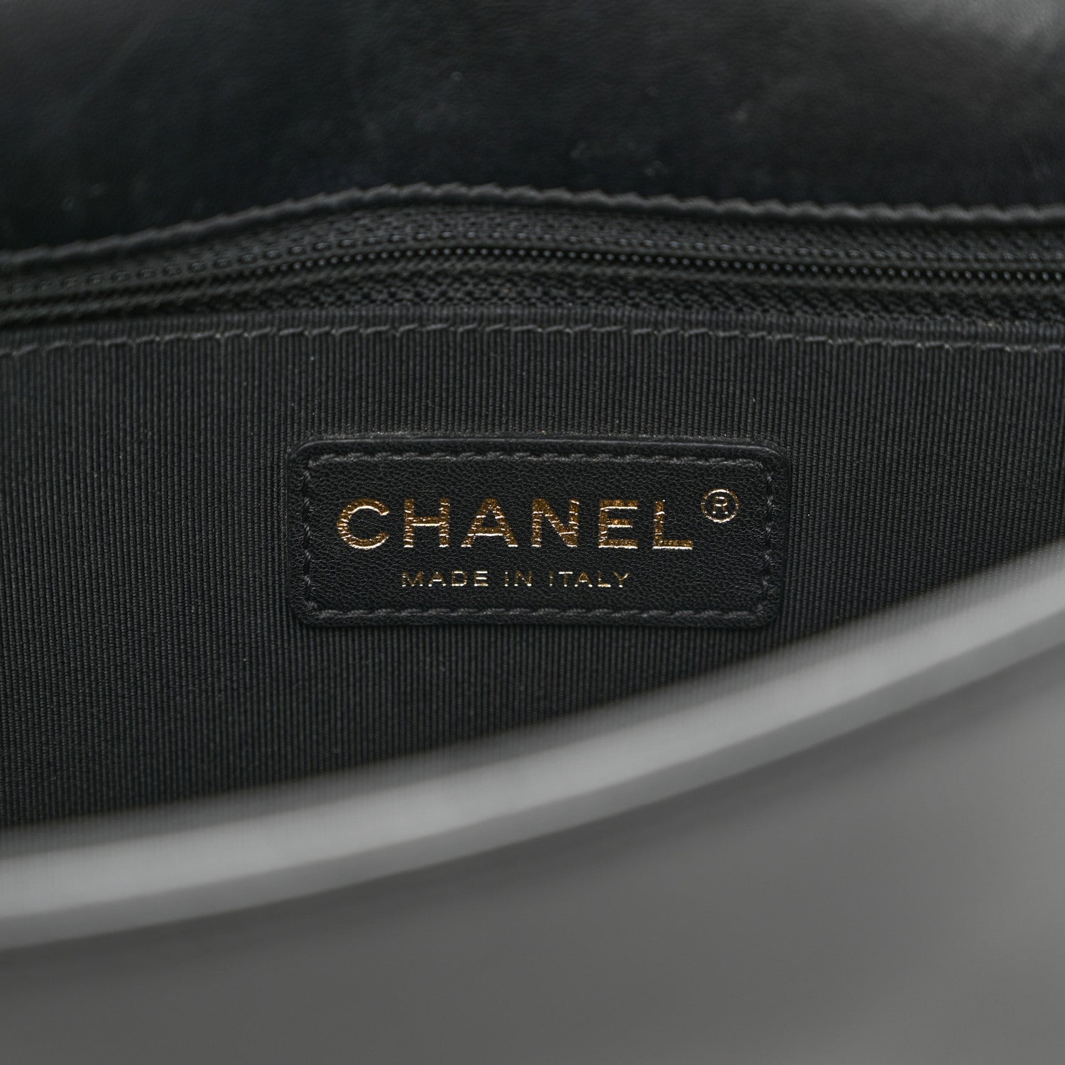 Chanel Calfskin Quilted Medium Graphic Flap Beige Black 5 of 11