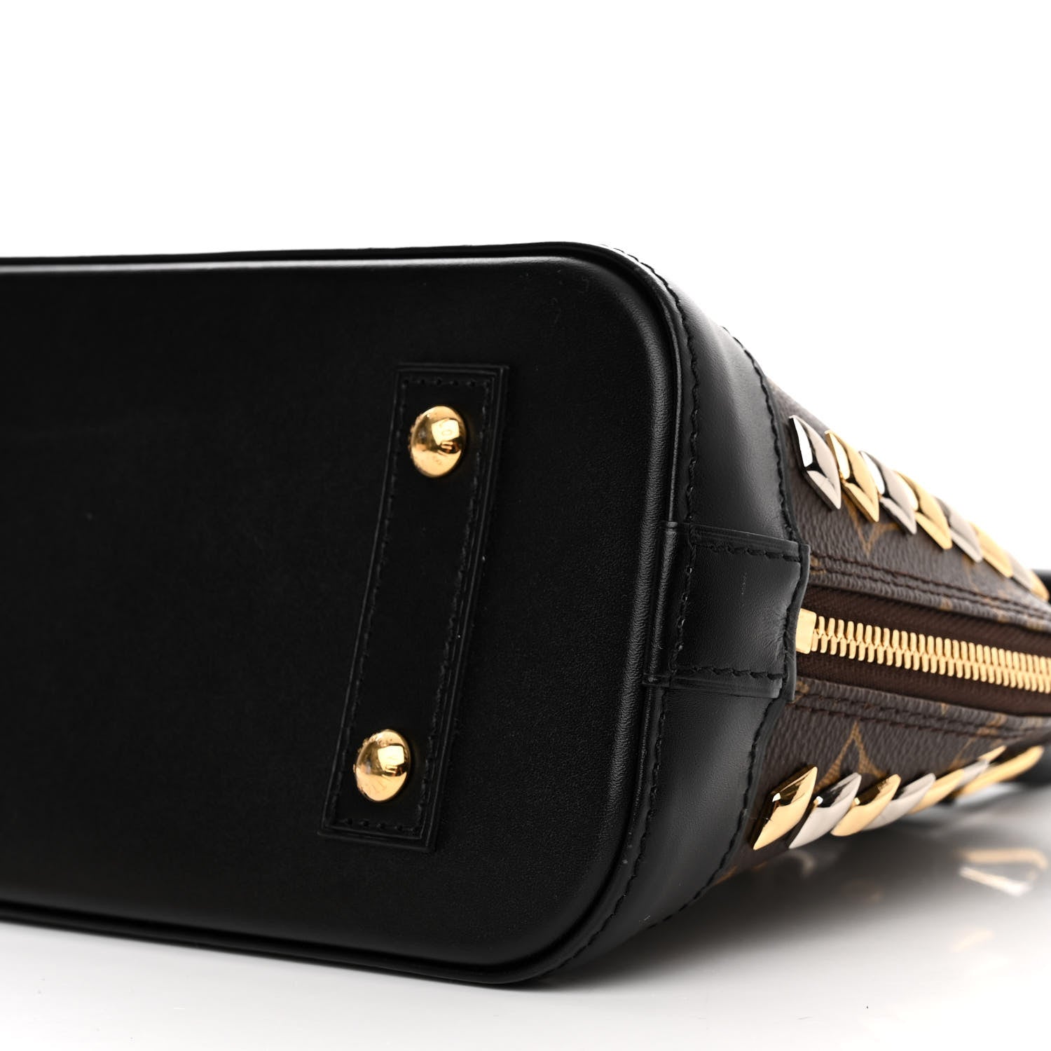 Louis Vuitton Monogram Macassar Studded Alma BB 10 of 15