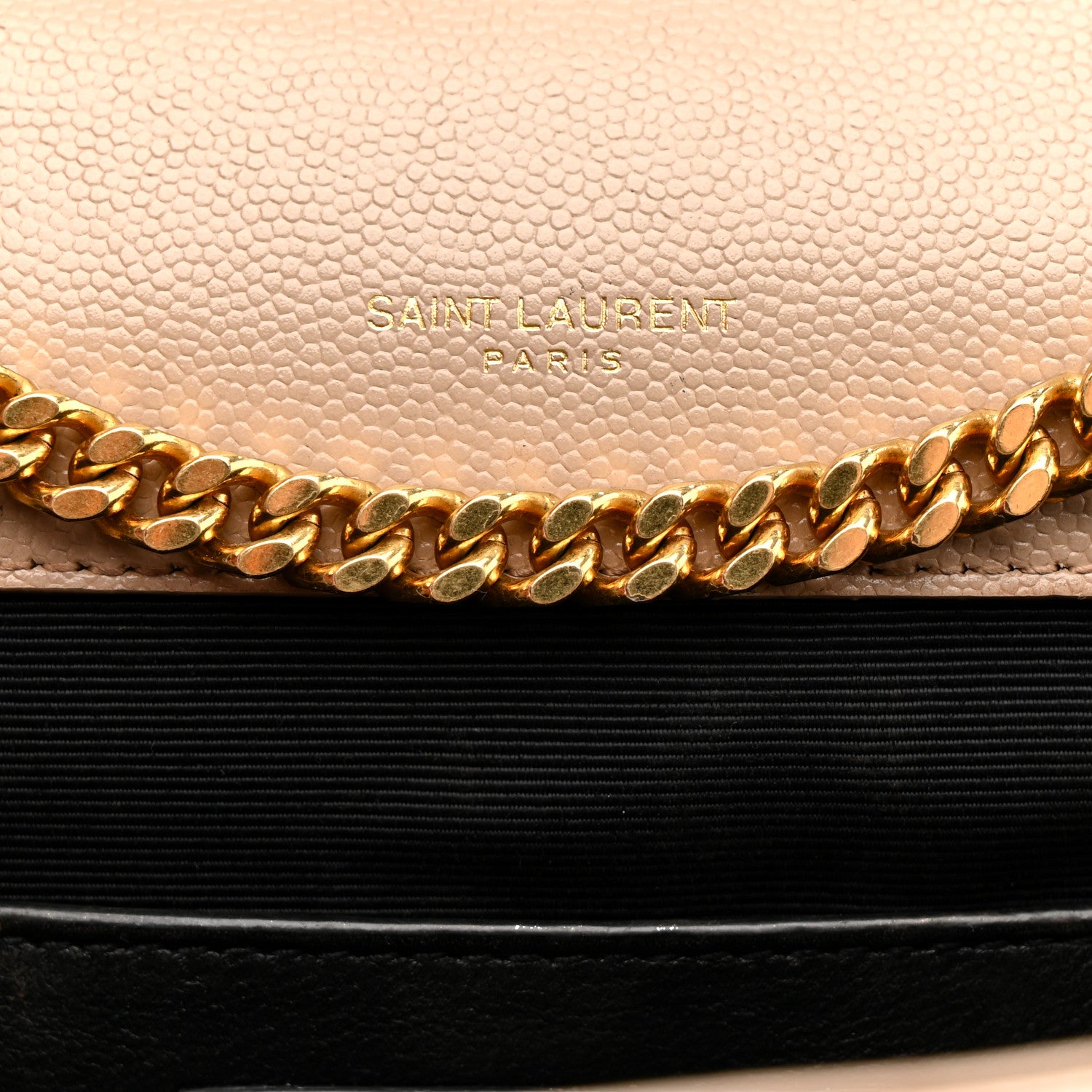 Saint Laurent Grain De Poudre Textured Mixed Matelasse Triquilt Small Monogram Satchel Dark Beige 7 of 13