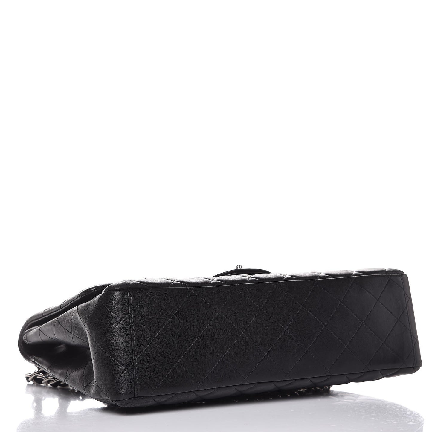 Lambskin Quilted Maxi Single Flap Black
